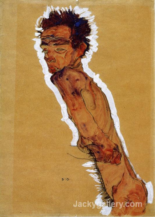 Self Portrait Nude by Egon Schiele paintings reproduction
